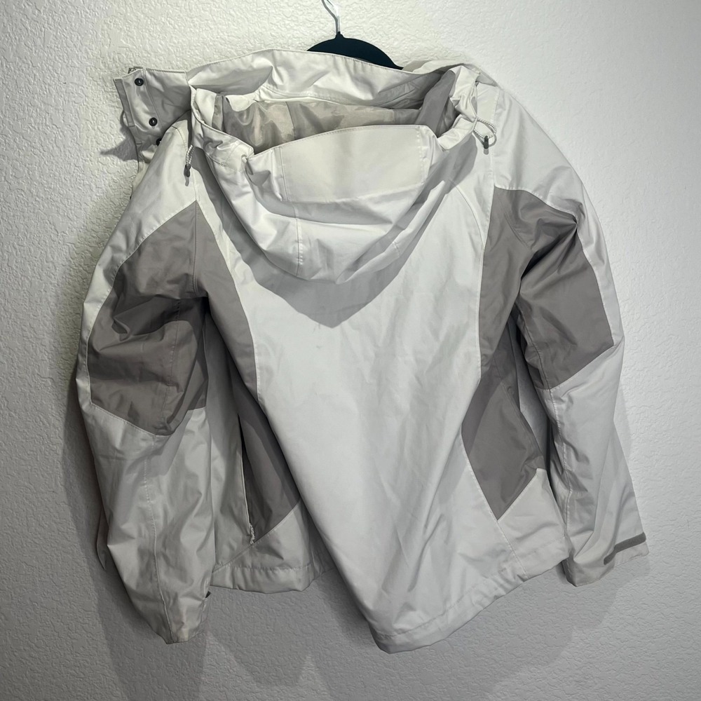 Eddie‎ Bauer Weatheredge Rain Jacket Womens S White Gray Mesh Lined Waterproof - Picture 2 of 16